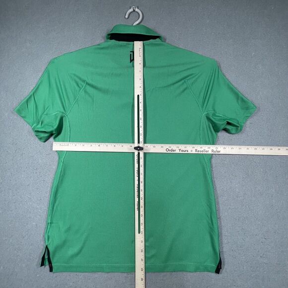 Nike Tiger Woods Polo Shirt Mens Medium Green Golf Pique Performance DR5314-324 - Picture 10 of 11
